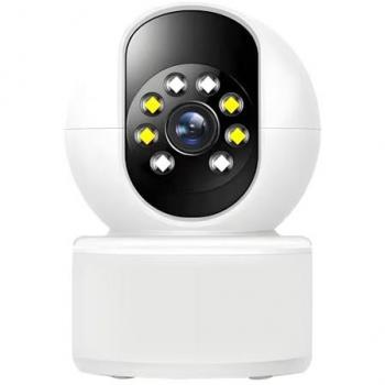 Cámara de Seguridad Interior Wi-Fi 2.4GHz, Rotación Panorámica, Visión Nocturna, Audio Bidireccional, Detección PIR y Seguimiento de Personas - Jortan Tech