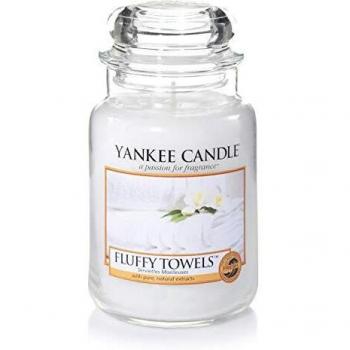 Vela Aromática Yankee Candle Fluffy Towels - 623 g, Duración Hasta 150 Horas