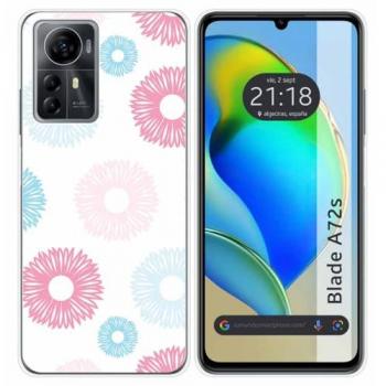 Funda de Silicona para Zte Blade A72s con Diseño de Flores 06