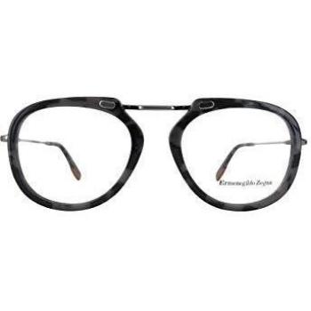 Ermenegildo Zegna Ez5124-55-Grau Monturas de Gafas, Gris