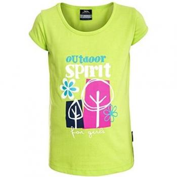 Trespass Kids Wallflower - Camiseta con Estampado Frontal para niños de 2 a 12 años para Actividades al Aire Libre/diversión/Deportes/Ocio, Alhelí, Infantil, Color Kiwi, tamaño Talla 3/4