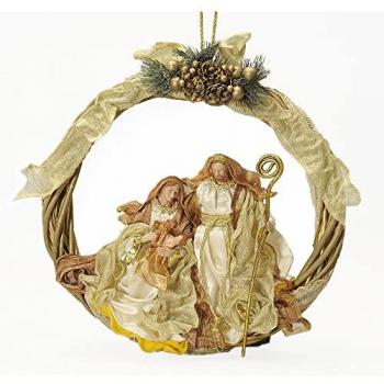 Corona de Navidad DKD Home Decor Poliéster (30 x 5 x 30 cm)