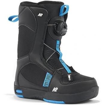 K2 Mini Turbo Boa U 210 - Botas de Snowboard Junior, diseño unisex, sistema de cierre Boa, talla EU 34 (UK 2 / US 3 / cm 21.5), color negro