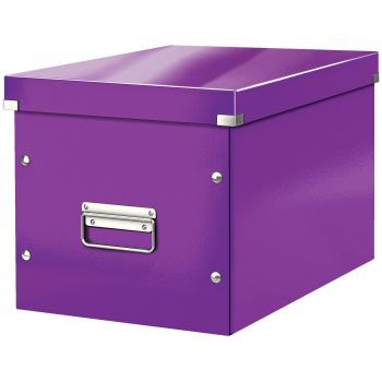 Caja de Almacenamiento Grande Click & Store Leitz, Color Púrpura, 30 litros