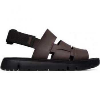 CAMPER Oruga - Sandals for Men - Brown, size 41, Smooth leather/Cotton fabric