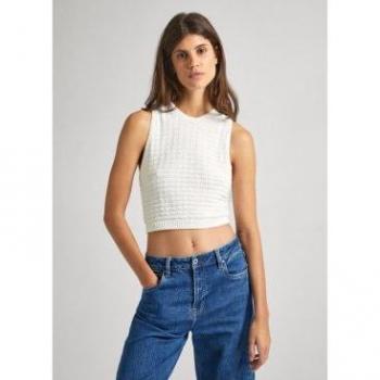Top Pepe Jeans Gaia Blanco Para Mujer