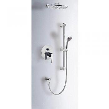 Tres Griferia - Kit De Ducha Monomando Empotrado Con Cierre Y Regulación De Caudal. · Cuerpo Empotrado Incluido · Ducha Fija Ø 225 Mm. Con Rótula.