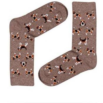 JOHN FRANK Women's Printed Socks Brown