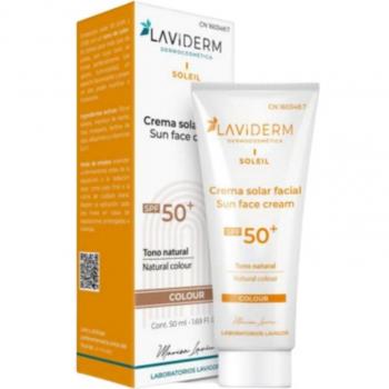 Laviderm Crema Solar Facial con Color SPF 50+ Lavigor, 50 ml