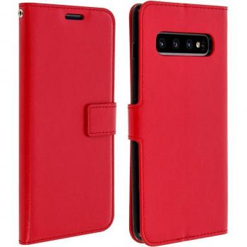 Funda cartera Vintage para Samsung Galaxy S10 Plus - Roja