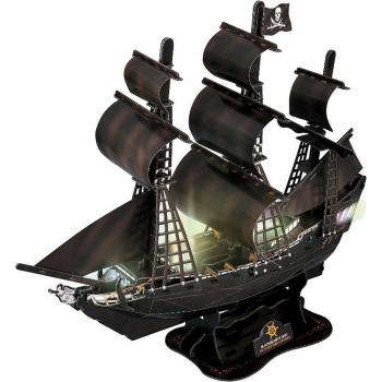 Puzzle 3D buque Armada Española SAN FELIPE con luces LED, 146 piezas, medidas 46x14x36 cm