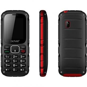 Teléfono Móvil Denver WAS-18110M Dual SIM, Pantalla 1.77, Cámara 0.8MP, Función SMS, Radio FM, Bluetooth y Batería 500mAh - Negro y Rojo