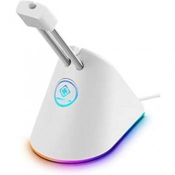 Mouse Bungee Gaming RGB Blanco con Brazo Extensible para Ratones Cableados