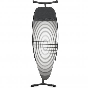 Brabantia 100482 - Mesa de Planchar, 135 x 45 cm, sin Soporte, Funda Protectora con Zona Resistente al Calor, Bandeja para Ropa, diseño Titan Oval, Estructura Gris Oscuro