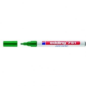 Edding 751-004 - Marcador de tinta opaca, 10 unidades, color verde
