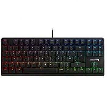 Teclado Mecánico TKL RGB Cherry G80-3000N USB QWERTY Inglés Reino Unido Negro con Interruptores CHERRY MX Silent Red