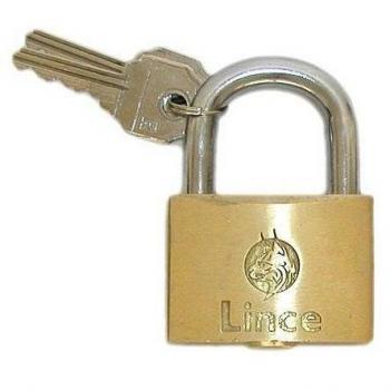 Candado Lince de latón con arco normal y llaves iguales 500/65 Eurotop