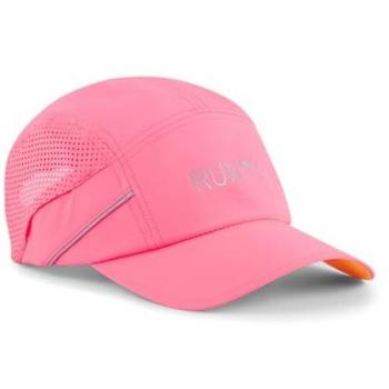 Gorra de running Puma Lightweight Runner rosa fucsia gris con diseño ligero, adecuada para mujeres, ideal para actividades deportivas al aire libre