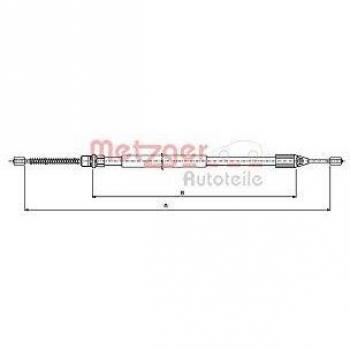 Cable de freno de mano Metzger para Renault Twingo 93- (izquierdo y derecho)