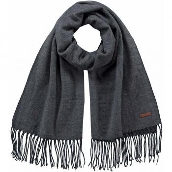 Barts Soho Fringed Herringbone Scarf for Men - Blue - One Size