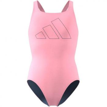 Bañador de natación Adidas Performance Big Bars Swimsuit Niña Rosado, traje de baño junior con diseño gráfico, tejido resistente al cloro, ajuste cómodo y duradero, ideal para actividades acuáticas