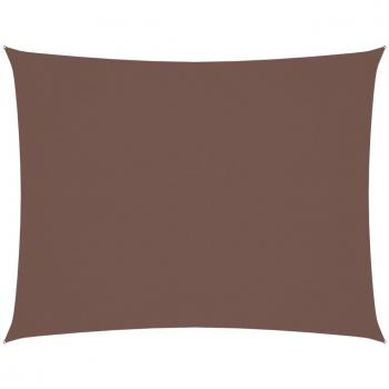 Toldo de vela rectangular de tela oxford marrón 4x6 m