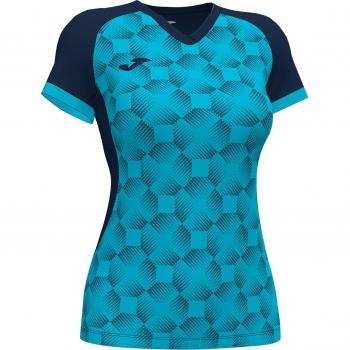 SUPERNOVA III SHORT SLEEVE T-SHIRT NAVY FLUOR TURQUOISE JOMA