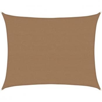 Toldo de vela HDPE gris taupe 160 g/m² 6x7 m