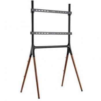 Soporte para TV de 49-70 pulgadas con patas de madera de nogal, capacidad máxima 40 kg