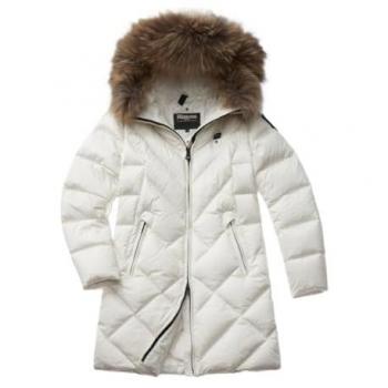 Blauer Women's White Regular Fit Down Jacket Size S