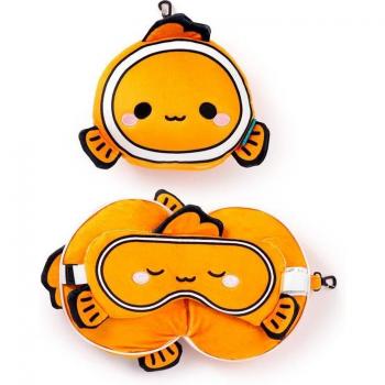 Almohada de Viaje con Antifaz Relaxeazzz Adoramals Finley el Pez Payaso