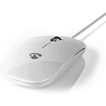 NEDIS MSWD200WT Ratón con Cable | 1000 PPP | 3 Botones | Blanco