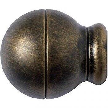 Riel Chyc 5437169 Terminal Forja Esfera Rayada 28 mm. Negro Dorado, Multicolor, X-Large