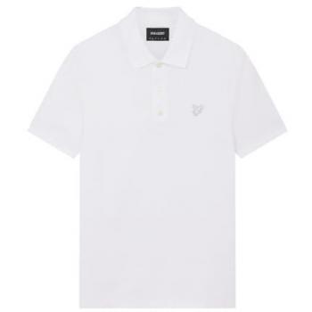 Lyle & Scott Men's Short Sleeve Tonal Eagle Polo Shirt - White - Size Small