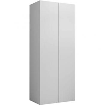 Armario Hartford 367 Blanco con Bisagras, 2 Puertas y 4 Estantes, Dimensiones 186x74x44cm