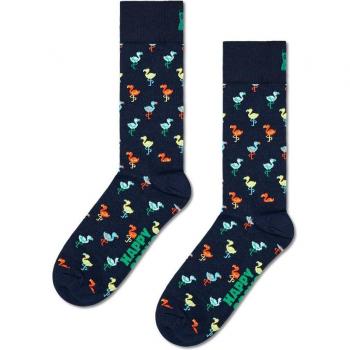 Calcetines de tripulación con estampado de flamencos en azul marino