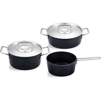 Juego de Ollas Antiadherentes Adamant® Fissler, 3 Piezas, Aluminio, Inducción, Hecho en Alemania