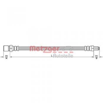 Metzger 4110489 Tubo flexible de frenos