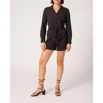 Mono corto de mujer a rayas diplomáticas Gris Talla 36