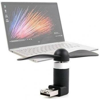 DURAGADGET Mini Ventilador de Bolsillo Alimentado vía USB y Micro USB para Portátil Xiaomi Mi Notebook Air 12.5 / 13.3