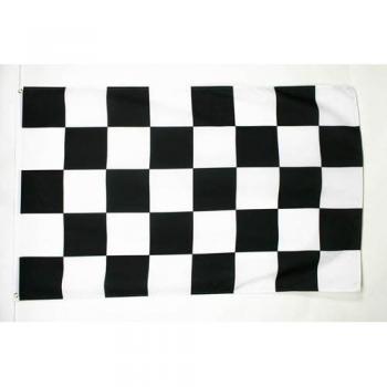 AZ FLAG Bandera A Cuadros Negros Y Blancos 90x60cm - Bandera DE Carreras AUTOMOVILES - Negro Y Blanco 60 x 90 cm
