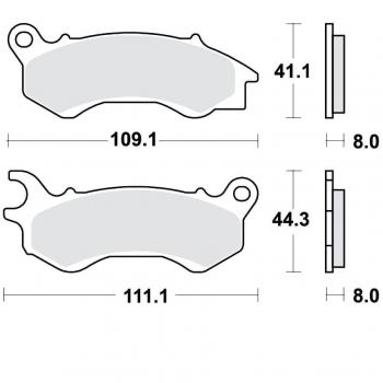 Juego de pastillas de freno TRW MCB833SRM Sinter Maxi Scooter para freno de disco