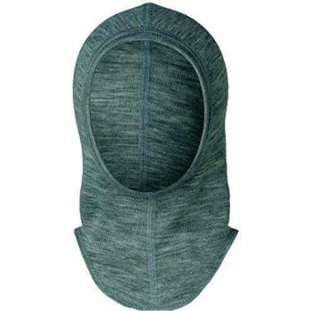 Pasamontañas para bebé y niño en lana y seda, color gris claro melange, talla 74/80 (44-46 cm)