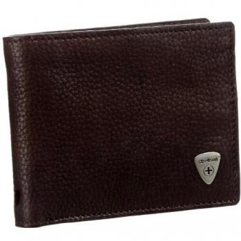 Cartera Strellson Harrison Myles H8 para Hombre en Piel Auténtica con Protección RFID - Color Marrón Oscuro, 12x10x2 cm