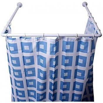 MSV Barra DE Ducha DE Aluminio Blanca MODULABLE, Acero Inoxidable, 80x6.6x2.2000000000000002 cm