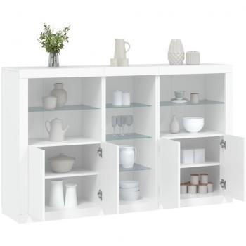 Aparador Sideboard con luces LED blancas 162x37x100 cm