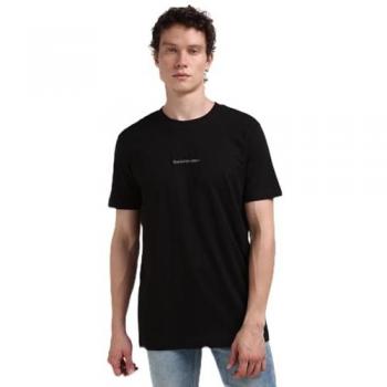Camiseta Calvin Klein Jeans Negra para Hombre Monologo Talla M Regular Fit