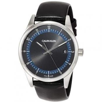 Calvin Klein Reloj Analógico para Hombre de Cuarzo con Correa en Cuero Genuino KAM211C1
