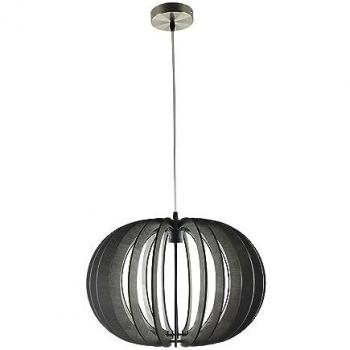 FABRILAMP Colgante Olmo 1xe27 Madera Café Regx45x45 Cm - Diseño Moderno