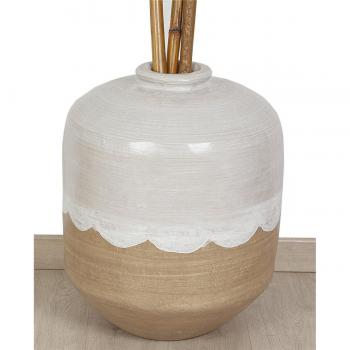 Jarrón terracota bitono Alexandra House Living Marrón Beige 60 x 80 x 60 cm
